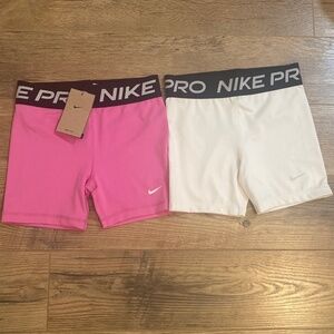 Lot of 2 Girls Large Nike Pro Shorts Bundle Kids Brand New